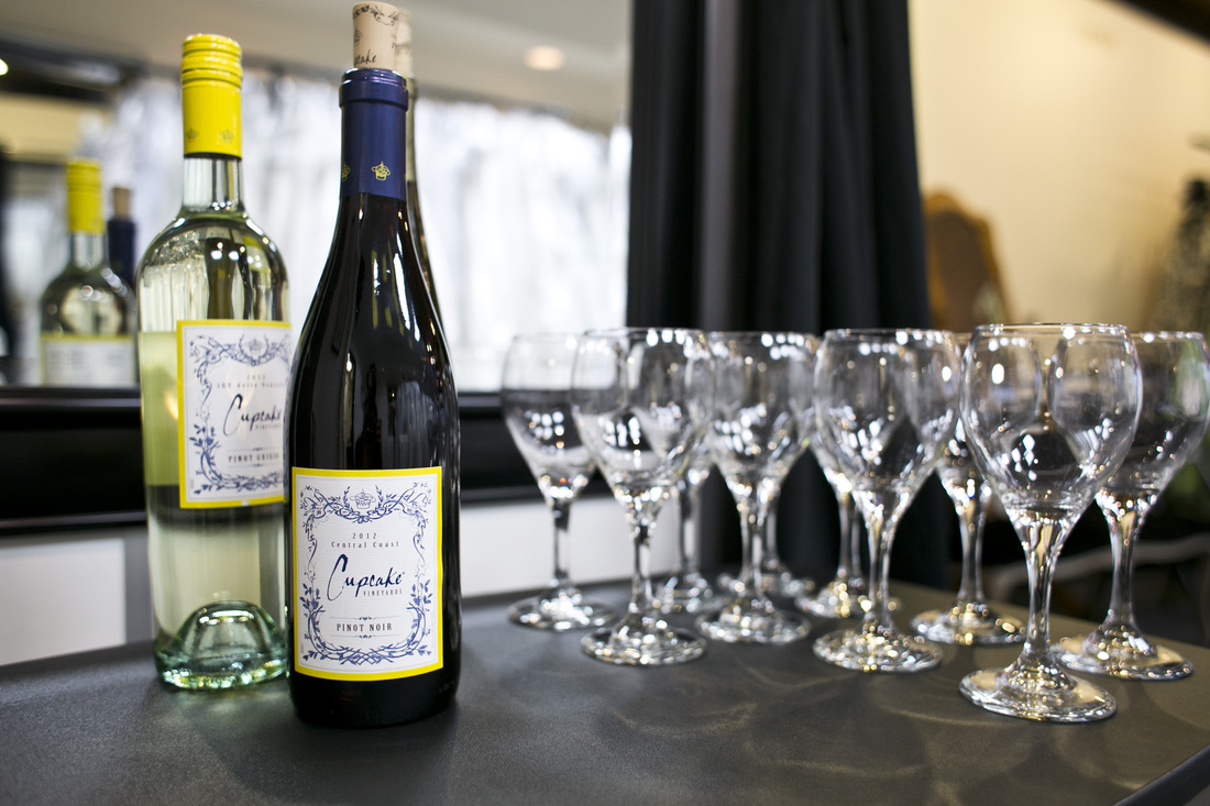 Wine and glasses