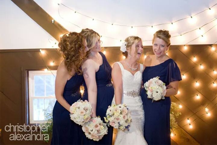 Bride and bridesmaids