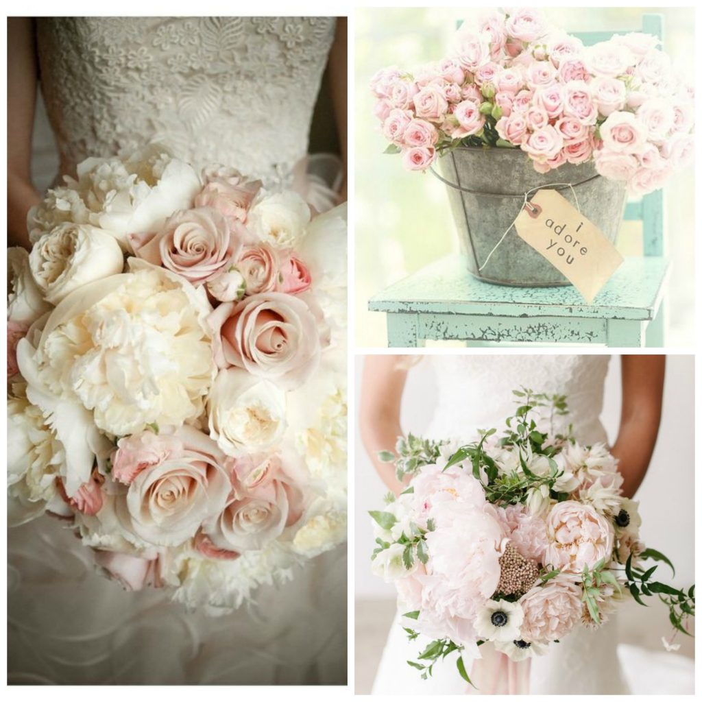 Pink wedding flowers