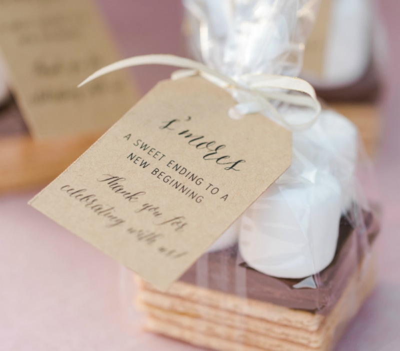 SMores as wedding favors